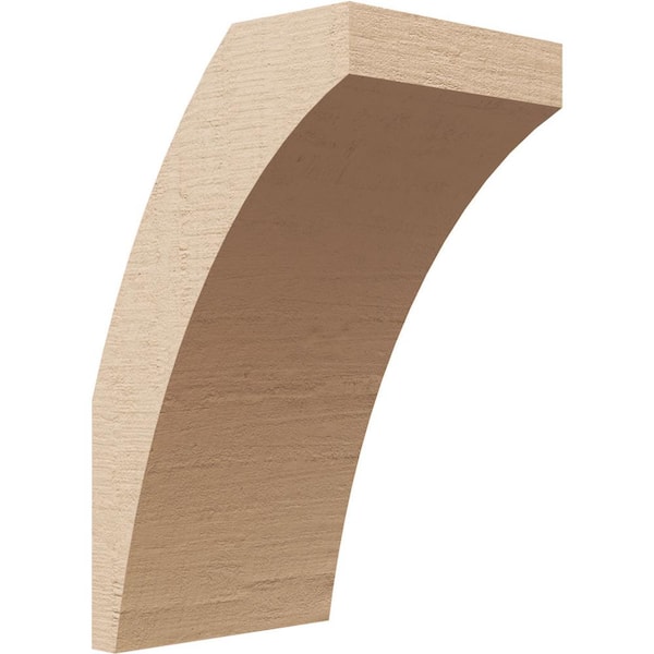 Ekena Millwork 5 in. x 10 in. x 6 in. Thorton Rough Cedar Woodgrain Timberthane Polyurethane Knee Brace, Primed