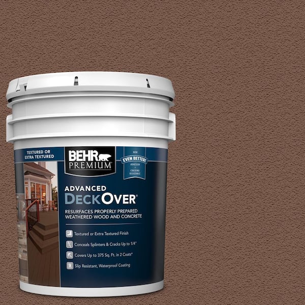 BEHR Premium Advanced DeckOver 5 gal. #SC-123 Valise Textured Solid Color Exterior Wood and Concrete Coating