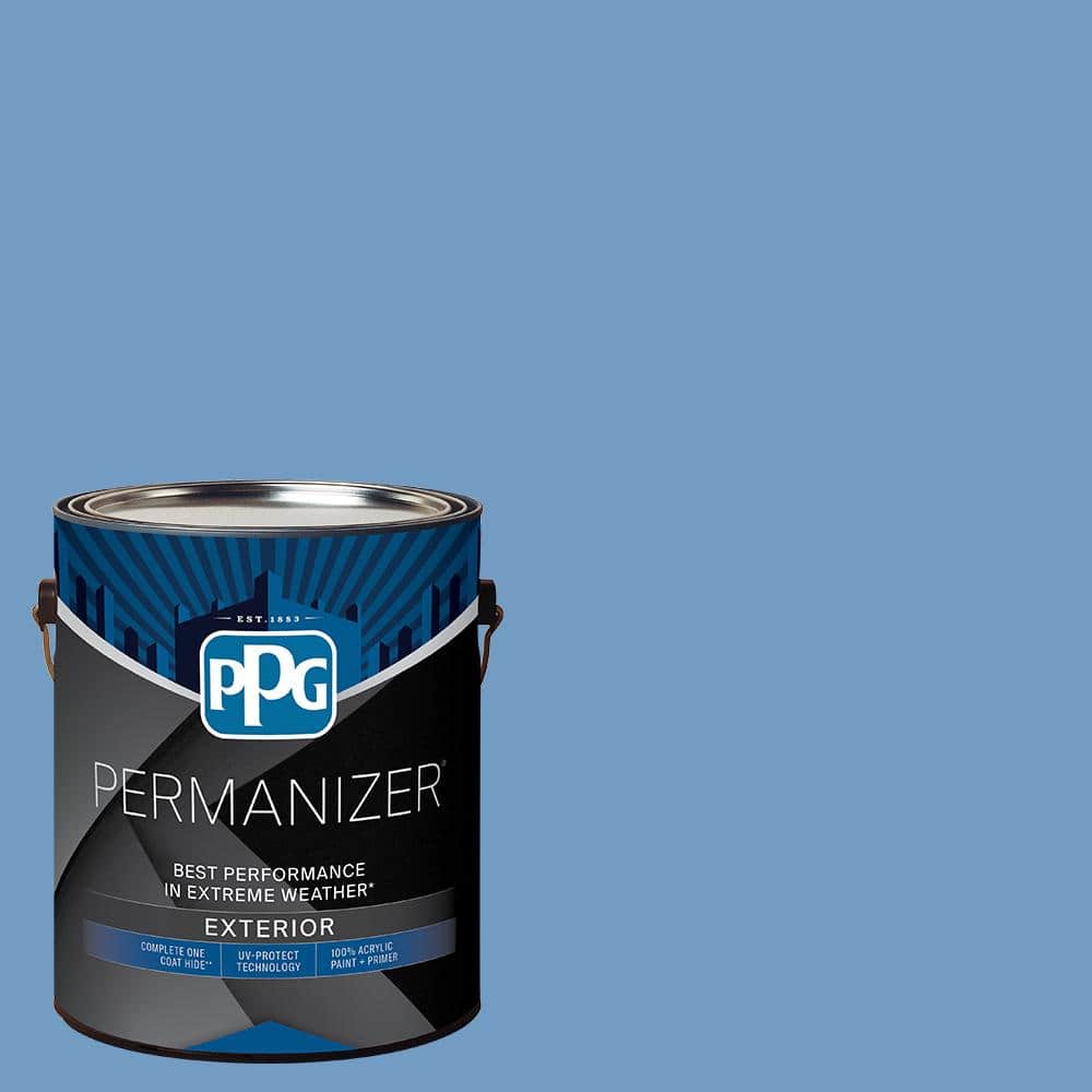 PERMANIZER 1 gal. PPG11614 Blue Promise SemiGloss Exterior Paint
