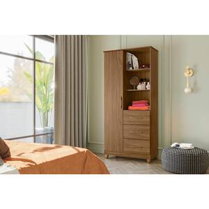 33.07 in. W x 16.14 in. D x 71.65 in. H Bronze Linen Cabinet with Drawers