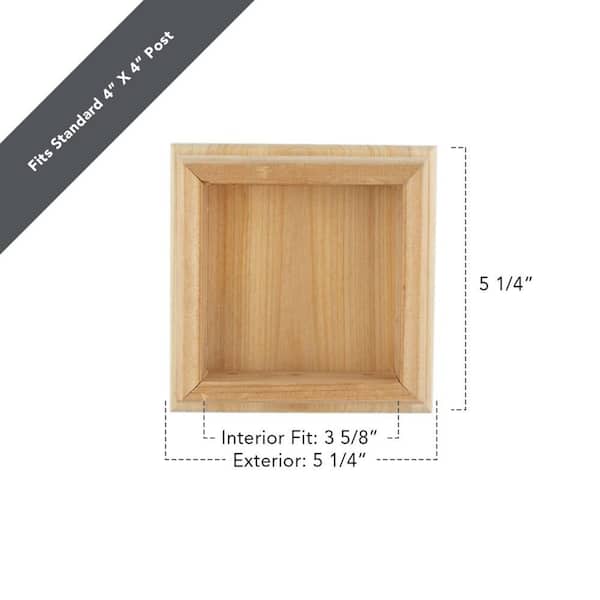 Deckorators 4 in. x 4 in. Newport Copper High Top Cedar Wood Post Cap