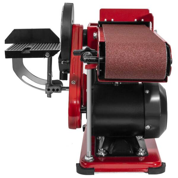 XtremepowerUS 4 in. x 36 in. Belt with 6 in. Disc Sander Corded Benchtop Wood Sanding Station with Adjustable Tilt and Dust Port