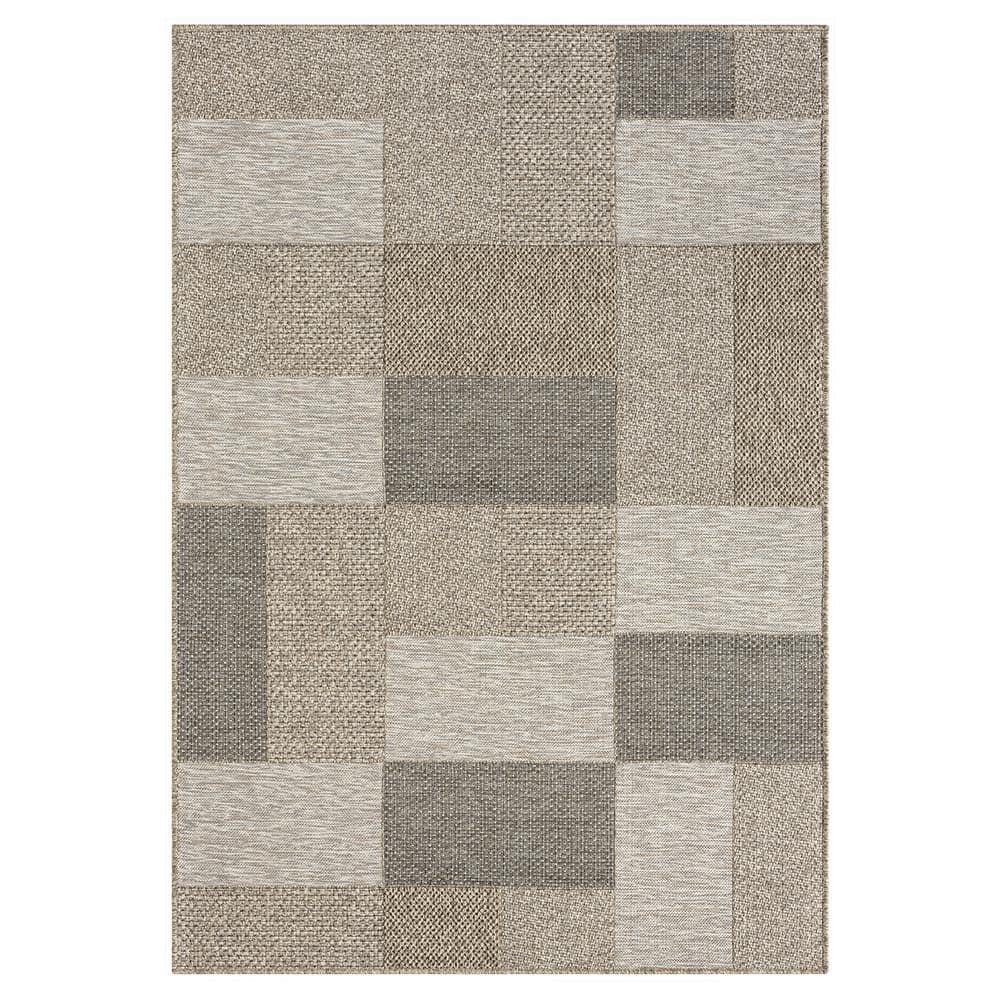 Odette 5 ft. x 7 ft. Tan/Brown Geometric Indoor/Outdoor Area Rug