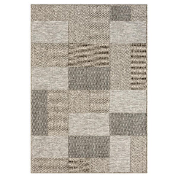 Odette 5 ft. x 7 ft. Tan/Brown Geometric Indoor/Outdoor Area Rug