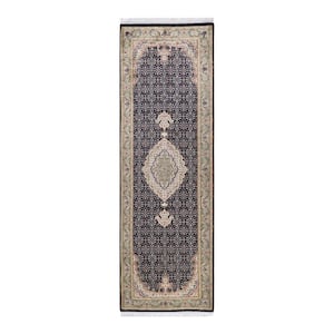 One-of-a-Kind Traditional Blue 2 ft. x 8 ft. Hand Knotted Oriental Area Rug
