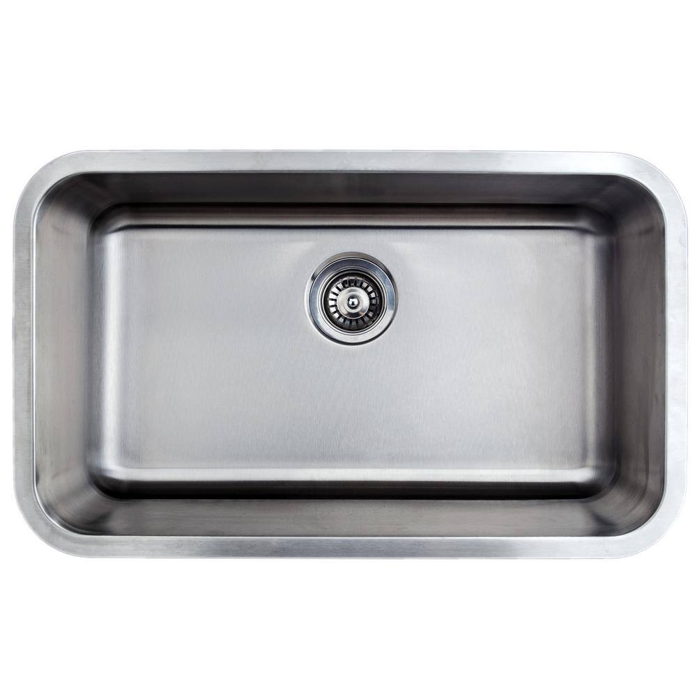 Craftsmen Series 30'' Stainless Steel Single Bowl Undermount Kitchen Sink