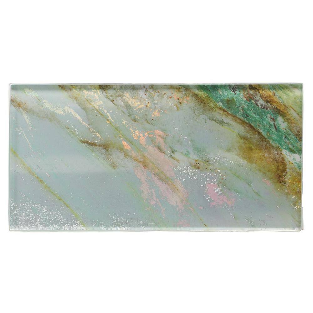 Astral Glass Emerald Polished Rectangular Wall Tile