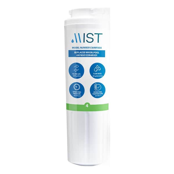 Mist UKF8001 Compatible with Whirlpool Maytag, 4396395, EDR4RXD1, Filter 4,  Kenmore 46-9005, Refrigerator Water Filter UKF8001 CWMF004 - The Home Depot