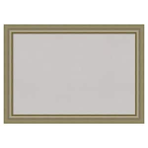 Vegas Silver Wood Framed Grey Corkboard 41 in. x 29 in. Bulletin Board Memo Board