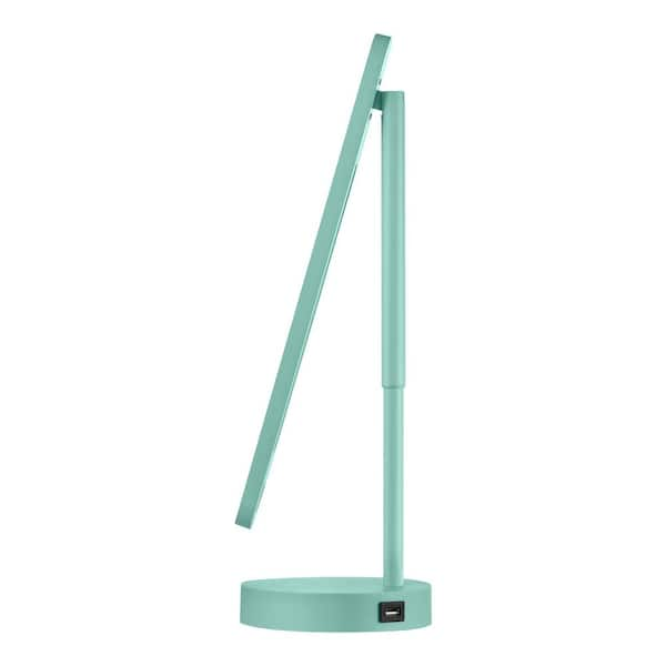 Hampton Bay 21 in. LED Sage Finish Task Lamp with 5 Volt 2 Amp USB