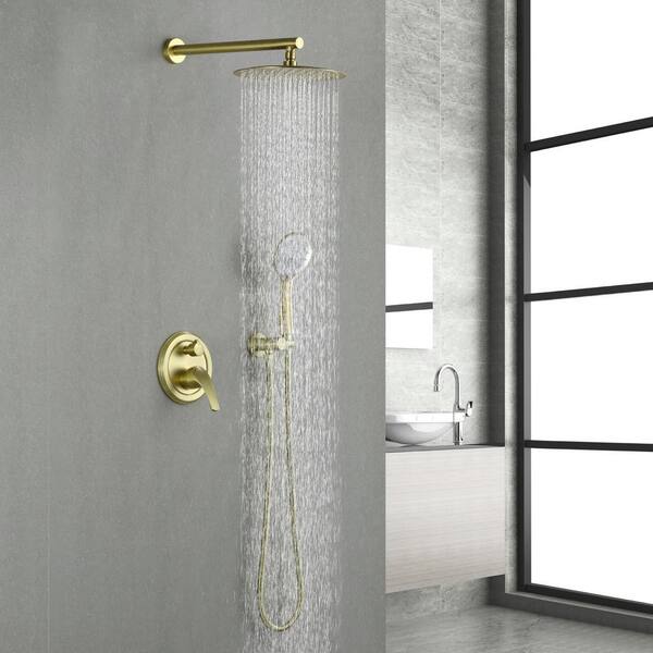 UKISHIRO Single-Handle 5-Spray 10 in. Round High Pressure Shower