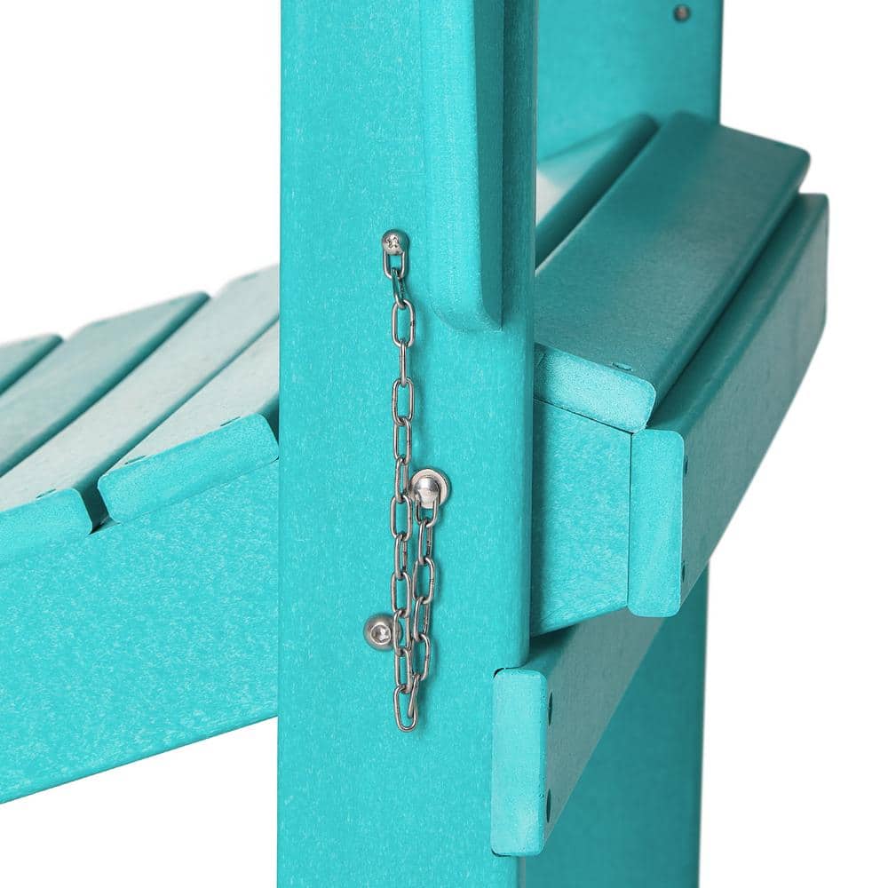 Turquoise Poly Adirondack Chair with Square Arms