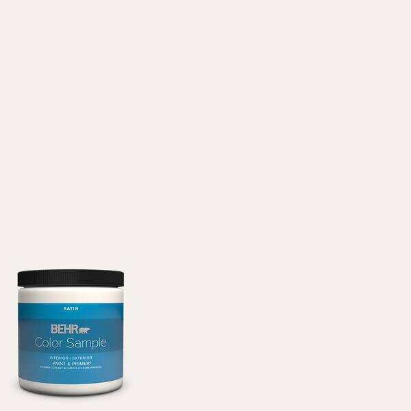 BEHR PREMIUM PLUS 8 oz. WB600 Luster White Satin Interior/Exterior