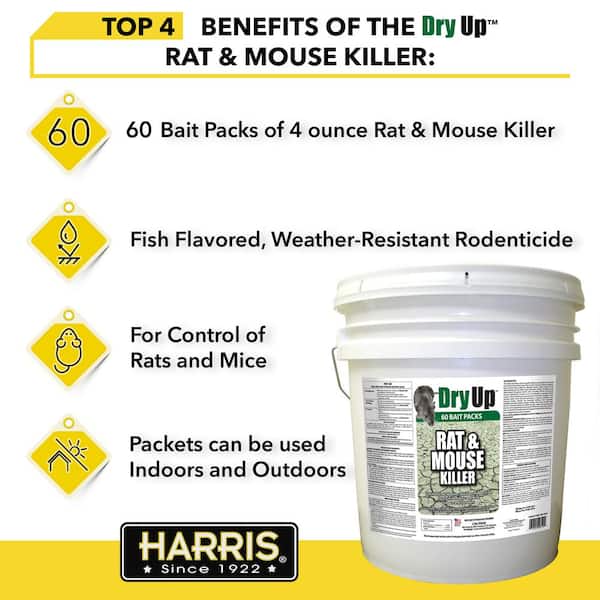 Harris All Weather Rat & Mouse Killer, 64 Pack Bait Bars - PF Harris