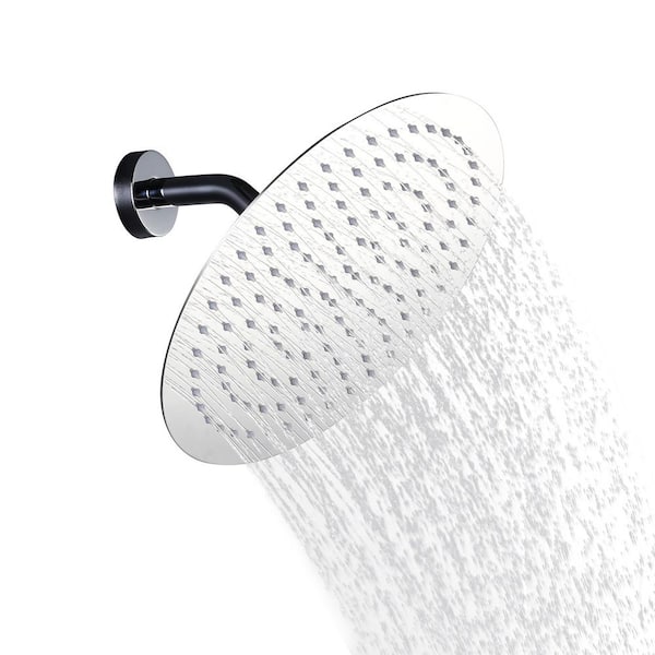 6-Spray Patterns 12 in. with 2 GPM Wall Mount Rain Fixed Shower Head in Polished Chrome 6-Spray Patterns 12 in. with 2 GPM Wall Mount Rain Fixed Shower Head in Polished Chrome
