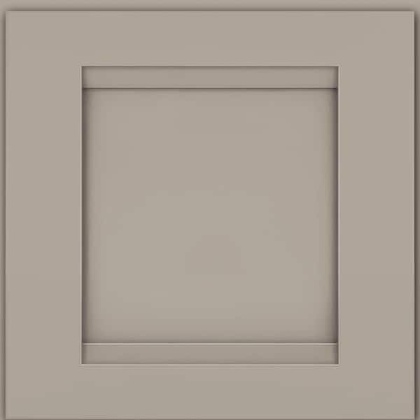 KRAFTMAID SIMPLICITY 14-5/8 in. x 14-5/8 in. Cabinet Door Sample in Pebble Grey