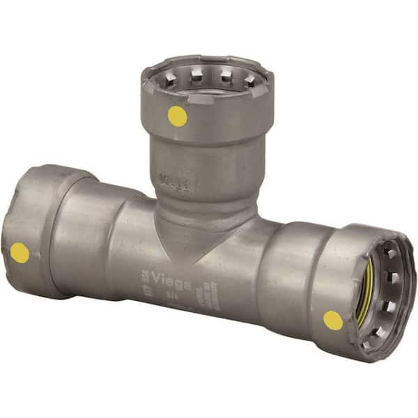 Viega MegaPressG 1-1/4 in. x 1-1/4 in. x 1-1/4 in. Press Carbon Steel Tee (Gas Only)