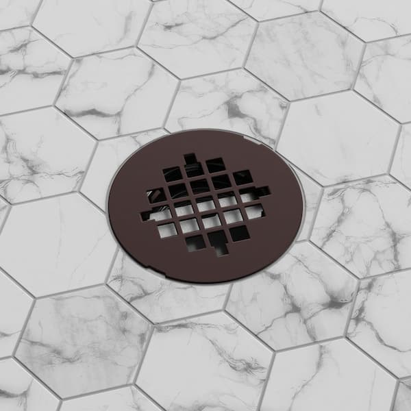 Infinity 2 in. Round Shower Drain, Oil Rubbed Bronze