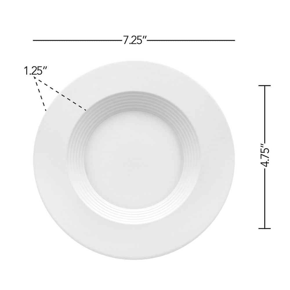 VersaGlow 7.35" Aluminum LED Downlight, 2700K-5000K Color Selectable, Dimmable