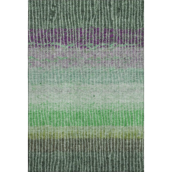 Mayfield Premium Machine Washable Abstract AMF2314 Fern 10 ft. x 14 ft. Area Rug