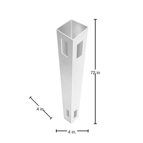 Barrette Outdoor Living 4 in. x 4 in. x 6 ft. White Vinyl Fence Corner Post