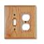 AMERELLE Carson 2 Gang 1-Toggle and 1-Rocker Wood Wall Plate - Light ...