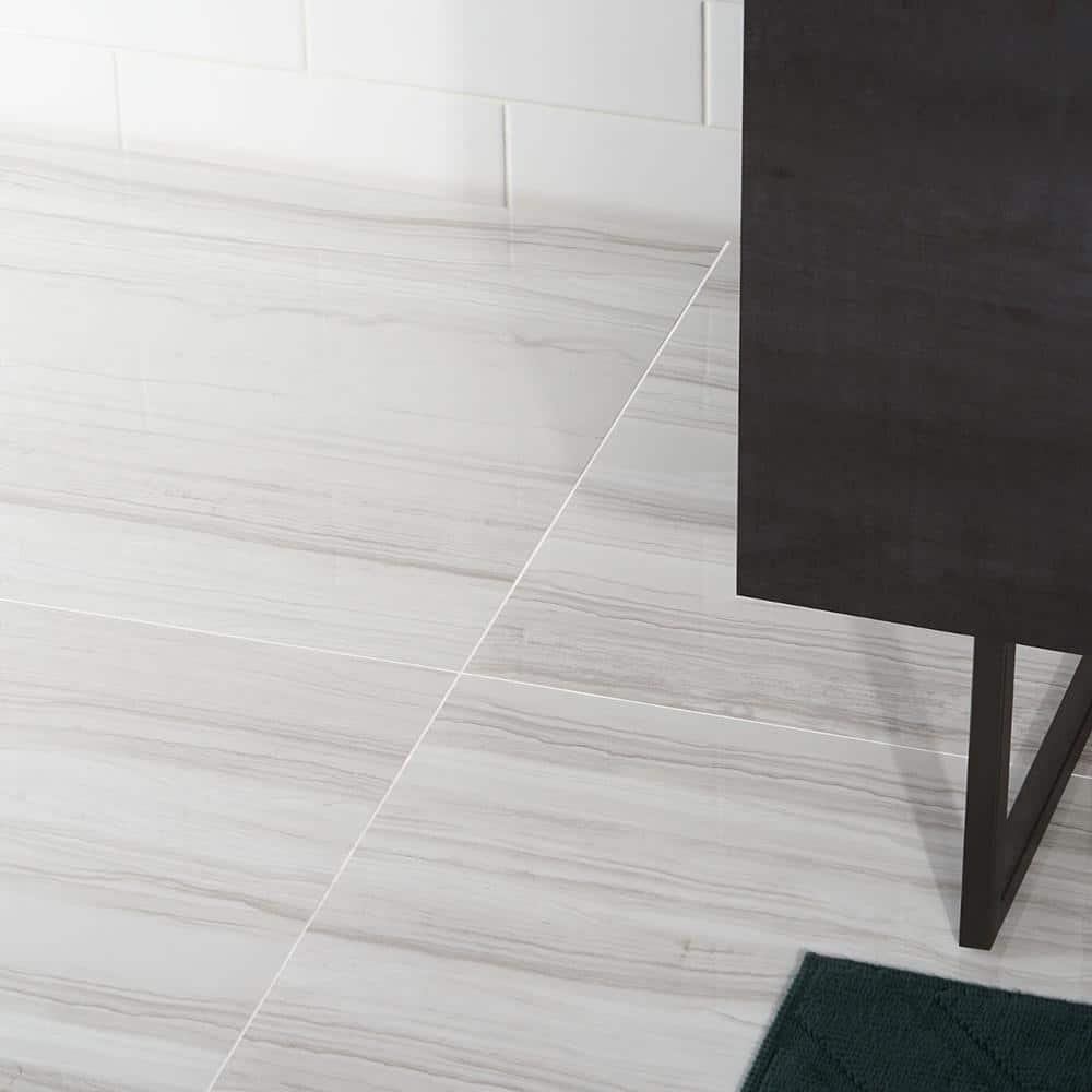 Luminus White Polished Porcelain Large Format Tile