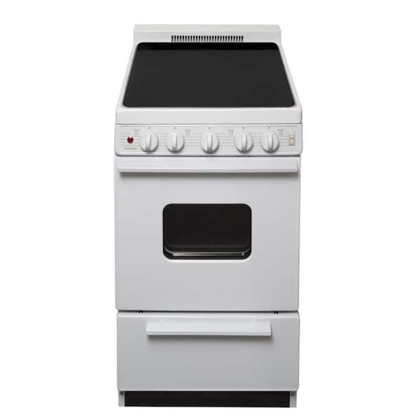 Premier 20 in. 2.42 cu. ft. Freestanding Smooth Top Electric Range in White