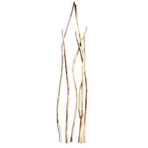 60 in. x 70 in. L Lightly Curved Teak Wood Pole