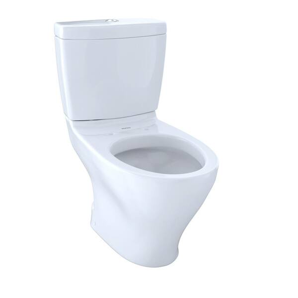 TOTO Aquia II 2-Piece 0.9/1.6 GPF Dual Flush Elongated Toilet in Cotton White