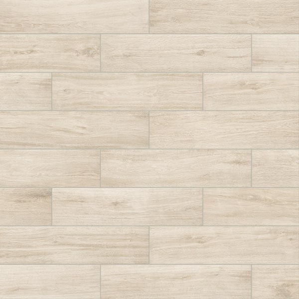 Florida Tile Home Collection Chalet Natural Light Beige 6 in. x 24 in. Porcelain Floor and Wall Tile (16 sq. ft./Case)