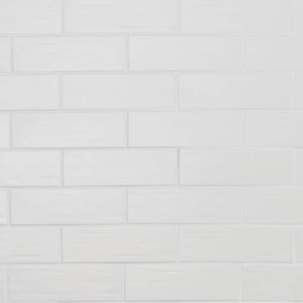 Ivy Hill Tile Crux Matte White 2.81 in. x 8.75 in. Matte Porcelain