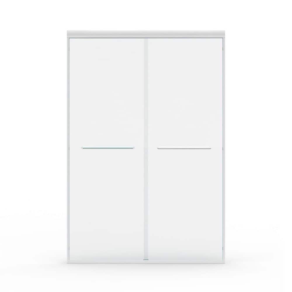 44 in.-48 in. W x 72 in. H Semi-Frameless Double Sliding Shower Door in White with Tempered Safety Glass price history on PriceWatchPro