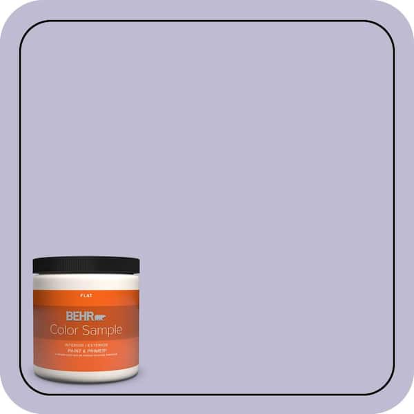 BEHR PREMIUM PLUS 8 oz. #640C-3 Twilight Pearl Flat Interior/Exterior Paint & Primer Color Sample