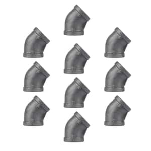 1/2 in. Black Iron 45 Degree Elbow (10-Pack)