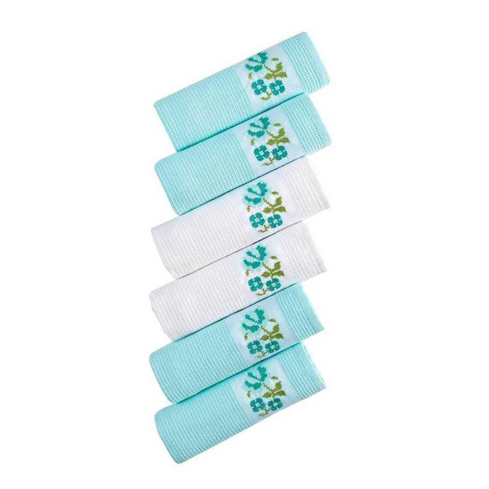 KAFTHAN Textile Arctic Floral Cotton Kitchen Towel Set (Set of 6)