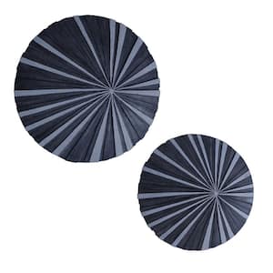 Mariana Polished Round With Stardust Ribbed Wooden Decor