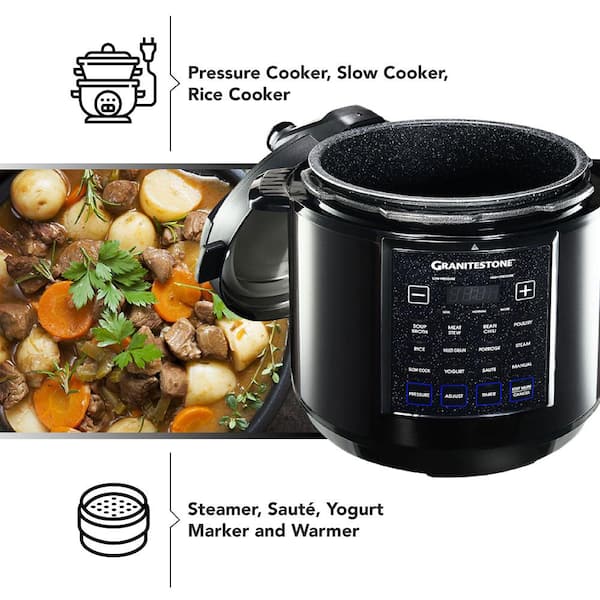 MegaChef 12 Quart Digital Pressure Cooker with 15 Preset Options and Glass  Lid, Silver
