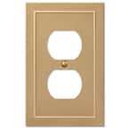 Bethany 1 Gang Duplex Metal Wall Plate - Brushed Bronze