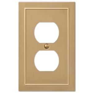 Bethany 1 Gang Duplex Metal Wall Plate - Brushed Bronze