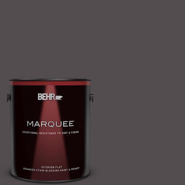 BEHR MARQUEE 1 gal. #N570-7 Black Elegance Flat Exterior Paint & Primer