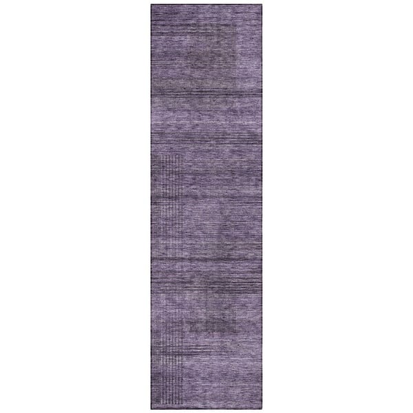 Chantille Machine Washable Indoor/Outdoor Abstract ACN820 Plum 2 ft. 3 in. x 7 ft. 6 in. Area Rug