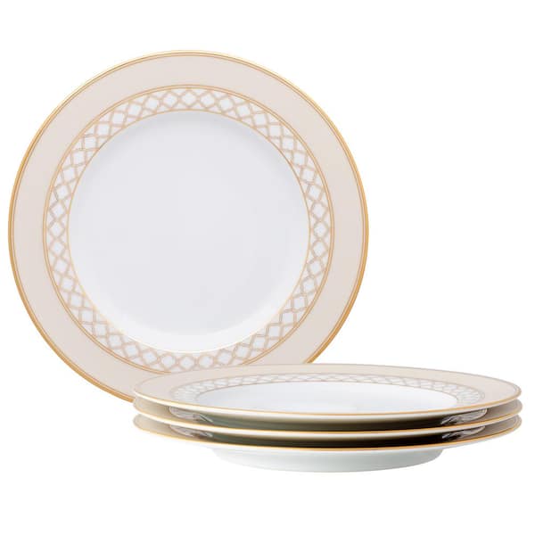 Noritake Eternal Palace Gold 8.25 in. (Gold) Porcelain Salad Plates, (Set of 4)