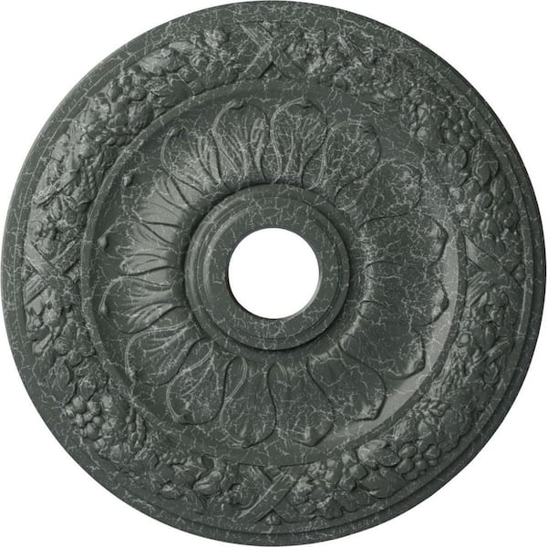 Ekena Millwork 1-1/2" x 24" x 24" Polyurethane Swindon Ceiling Medallion, Athenian Green Crackle