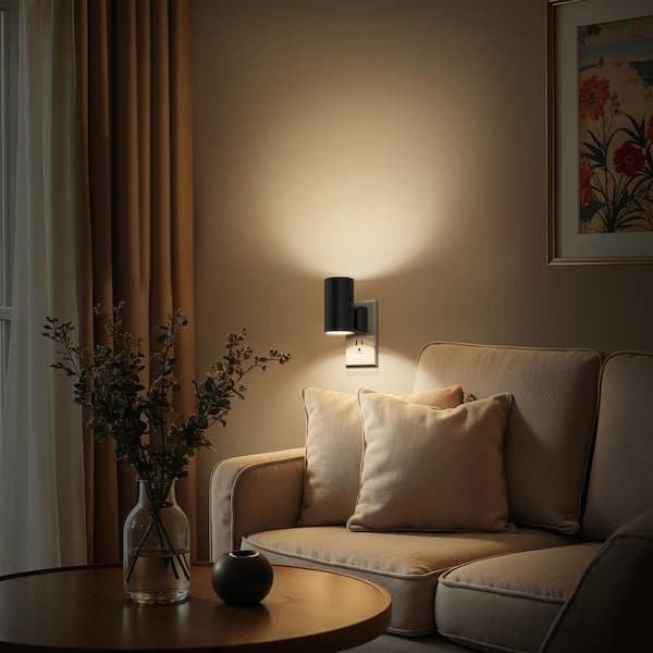 Dimmable Night Lights Plug into Wall, 3000K Soft White, Adjustable Brightness, Auto On/Off, 4-Pack for Bedroom, Hallway