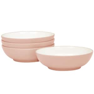 Colorwave Pink 7 in., 22 fl. Oz. (Pink) Stoneware Cereal/Soup Bowls, (Set of 4)