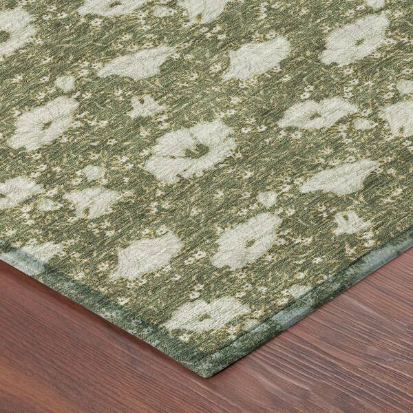 Chantille Machine Washable Indoor/Outdoor Abstract ACN2792 Olive 2 ft. x 3 ft. Accent Rug