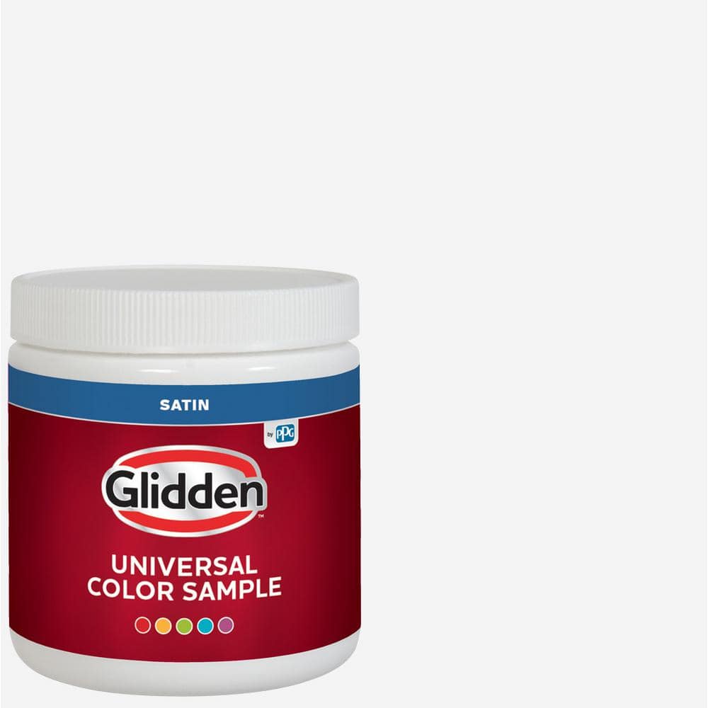 Glidden Premium 8 oz. Pure White Base 1 Satin Interior Paint Sample GLU6211N16 The Home Depot