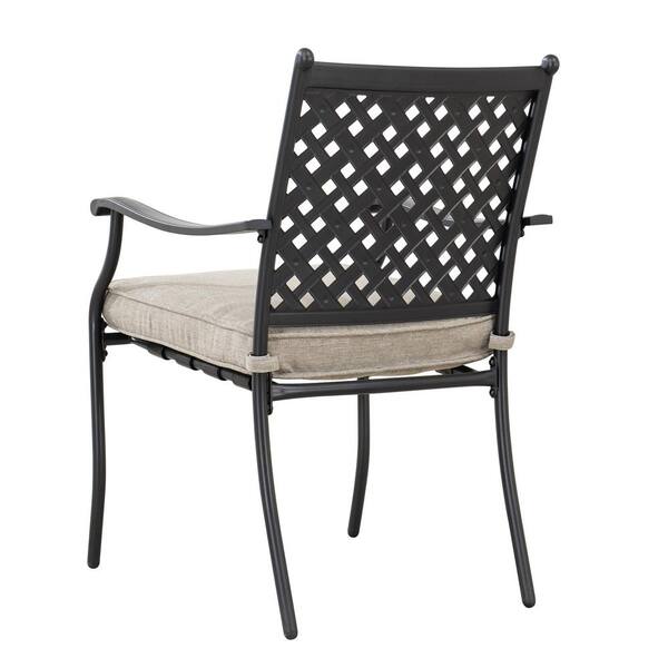 Sunjoy Seattle Black 5 Piece Metal Lattice Outdoor Dining Set With Beige Seat Cushions 169421 - Sunjoy Patio Furniture Cushions Sunjoy Seattle Black 5 Piece Metal Lattice Outdoor Dining Set With Beige Seat Cushions 169421 - Sunjoy Patio Furniture Cushions