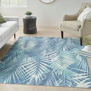 Sun N' Shade Navy 4 ft. x 6 ft. All-over design Contemporary Indoor/Outdoor Area Rug